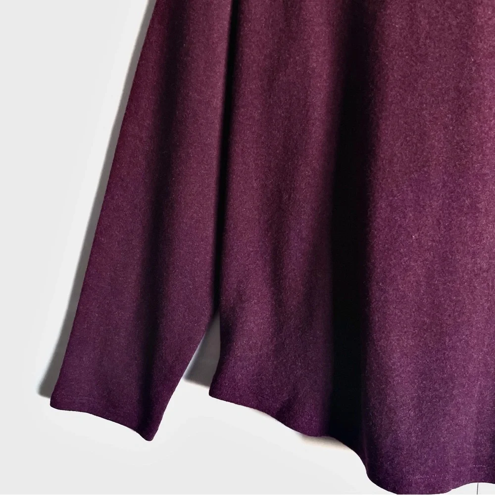 J. Crew Cowlneck Pullover in Cloudspun Yarn in Heather Burgundy Size S NWT